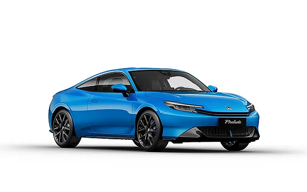 Honda Prelude e:HEV Advance in Meteoroid Grey, Seitenansicht schräg von vorn